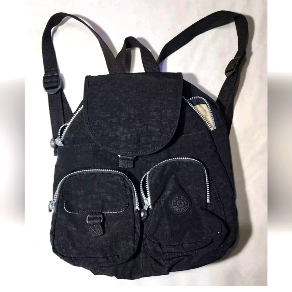 Kipling Black Backpack Travel Bag Purse 13"  BP2393-001 Adjustable Straps